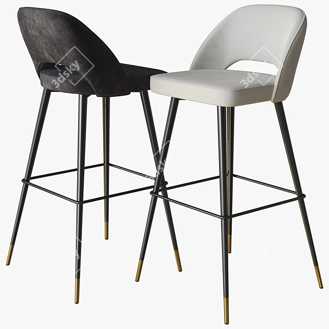 Eichholtz Bar Stool Cliff: Modern and Sleek 3D model image 1