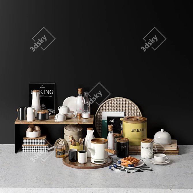 Ultimate Breakfast Kitchen Set 3D model image 1