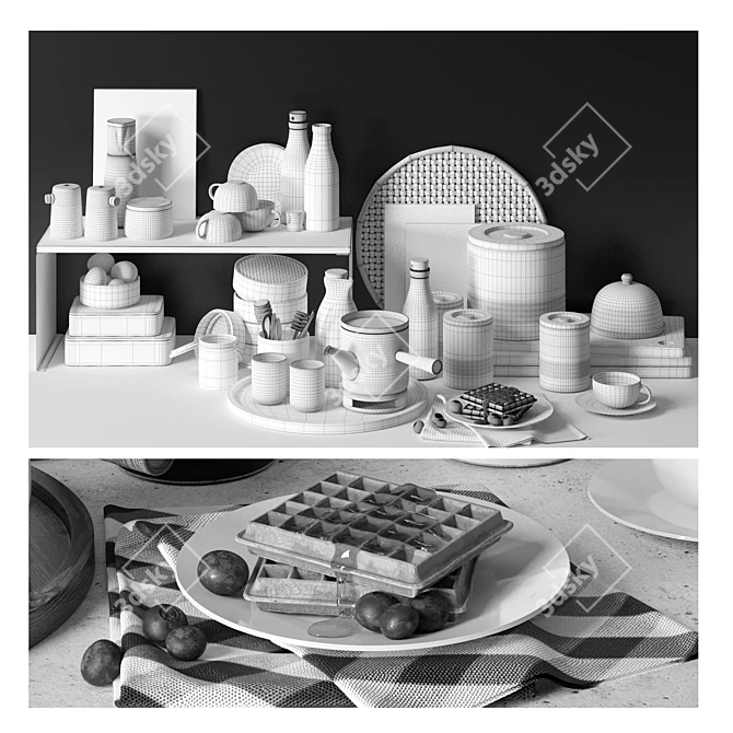 Ultimate Breakfast Kitchen Set 3D model image 9