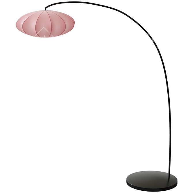 Sleek Arched Floor Lamp 3D model image 1