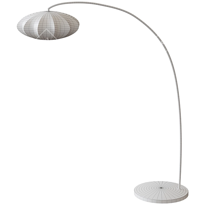 Sleek Arched Floor Lamp 3D model image 2