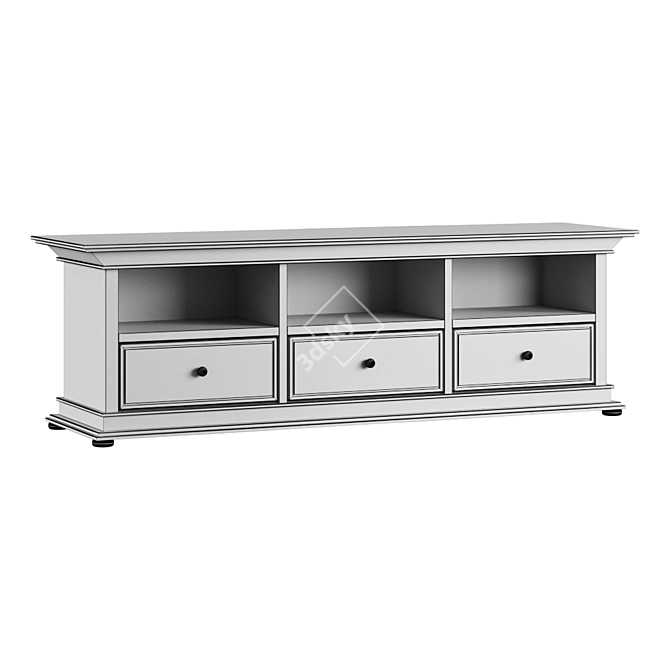 Elegant TV Stand Como 3D model image 2