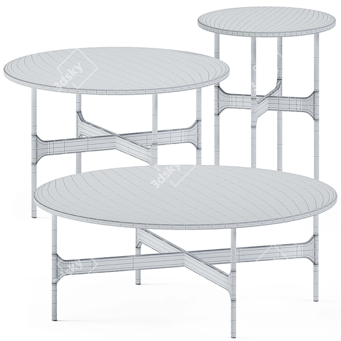 Modern Metal Coffee Tables Floema 3D model image 3