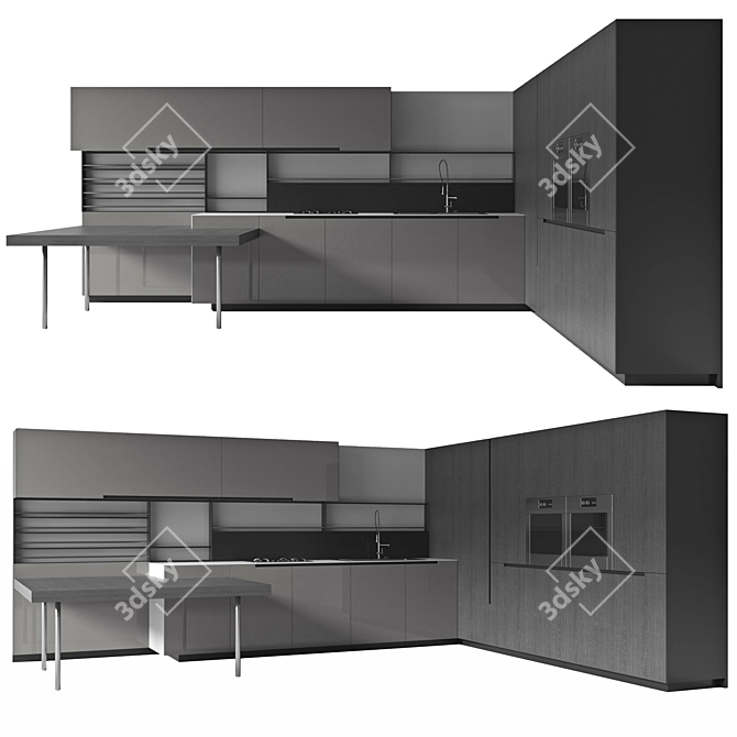 Sleek Kitchen Designs for PHOENIX 3D model image 1