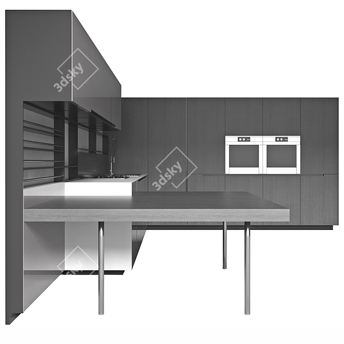 Sleek Kitchen Designs for PHOENIX 3D model image 2