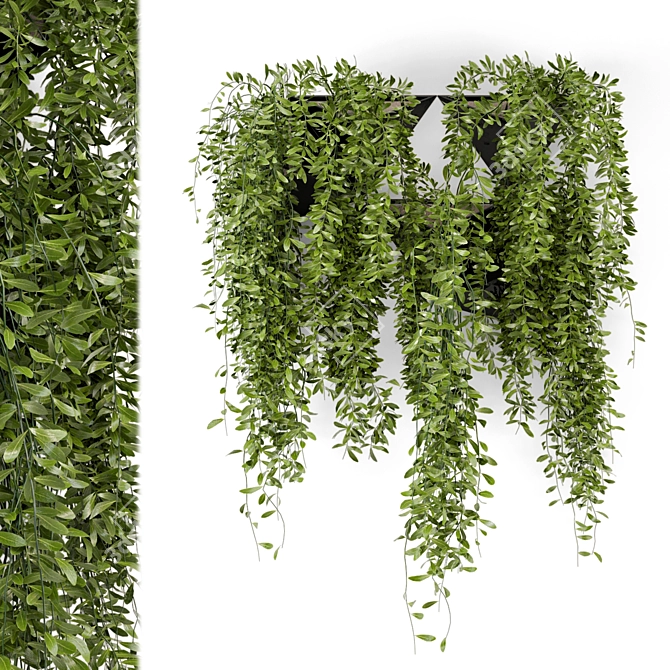 Concrete Pot Hanging Plants - Set of 130 3D model image 1