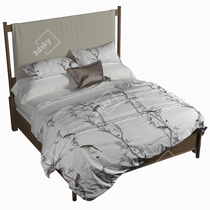 Elegant Affinity King Bed by Hooker Furniture 3D model image 2