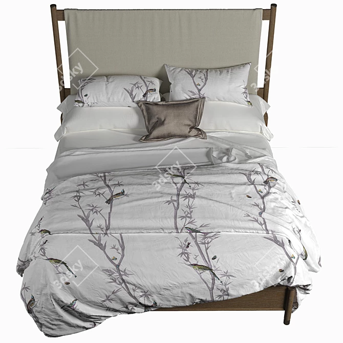 Elegant Affinity King Bed by Hooker Furniture 3D model image 3