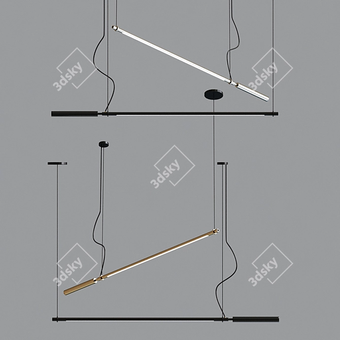 Elegant Colibri Suspension Lights 3D model image 3