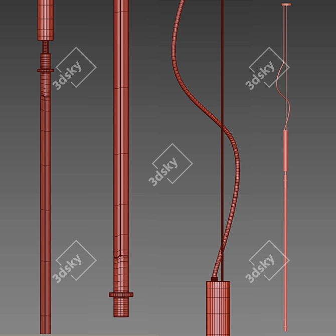 Elegant Colibri Suspension Lights 3D model image 7