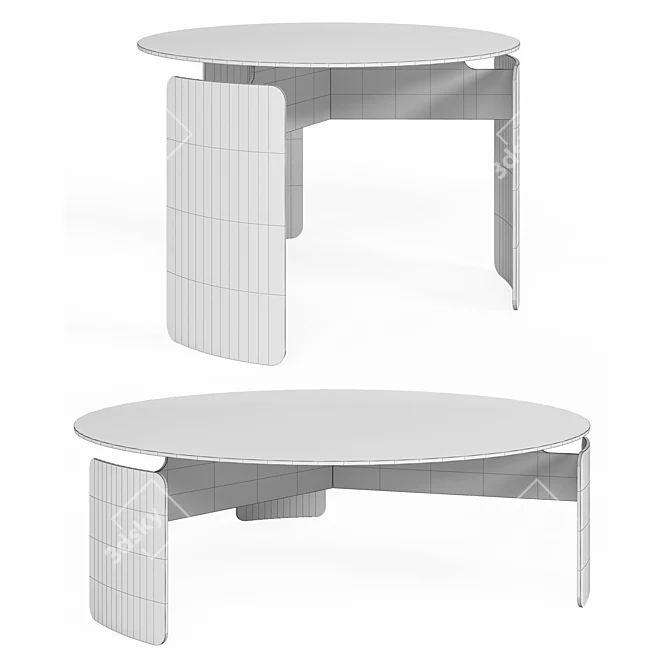 Sleek Shirudo Coffee Table 3D model image 4