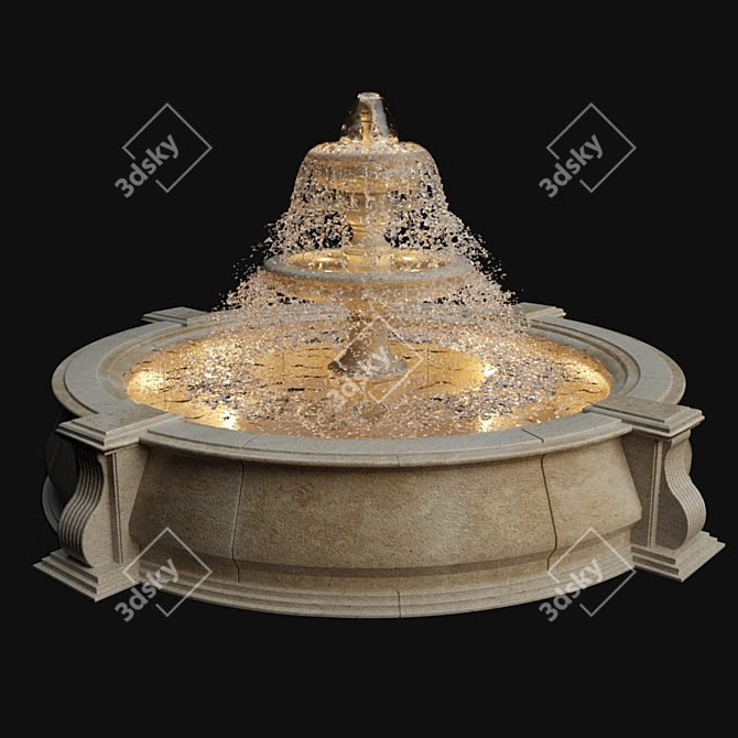 Timeless Elegance: Classic Fountain 3D model image 1