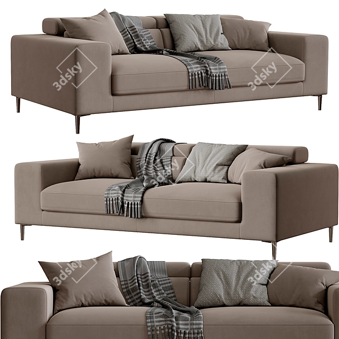 Italian Elegance: Ditre Italia Anderson Sofa 3D model image 1