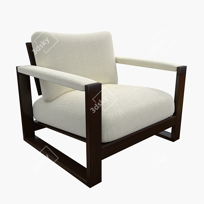 Cozy Milo Lounge Chair 3D model image 1