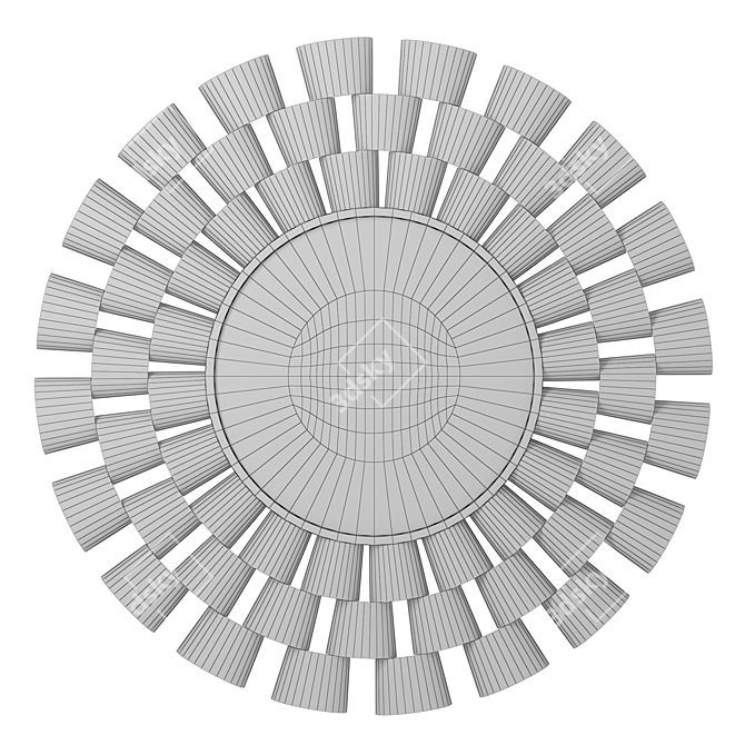 Sunshine Mirror: Nelwyn Décor 3D model image 6