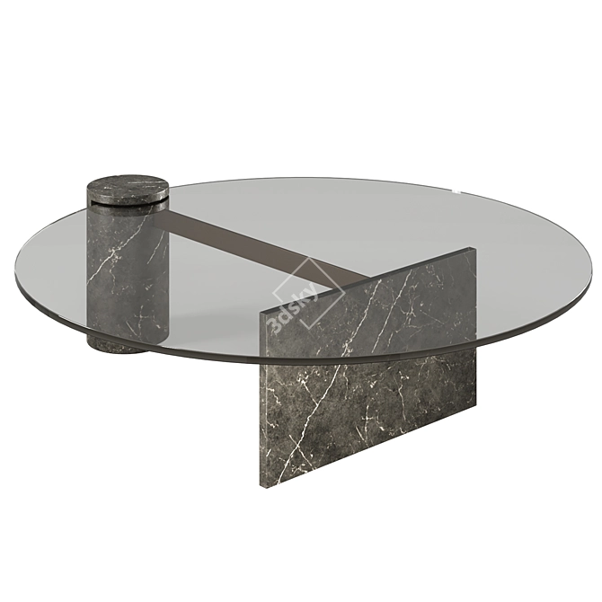 Natuzzi Frost: Innovative Coffee Tables 3D model image 2