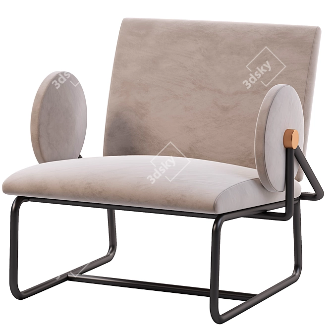 Modern Armchair for 3Ds Max 2014 3D model image 3