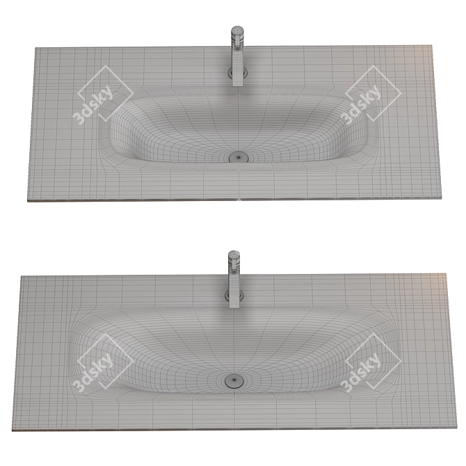 ARTELINEA Undercounter Wash Basin Set 3D model image 6