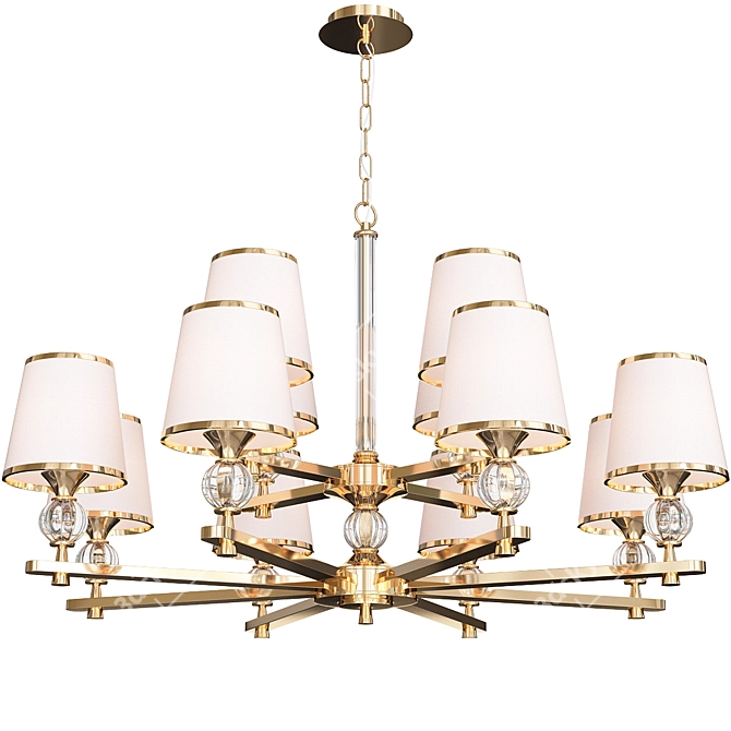 Elegant Aureola Pendant Chandelier 3D model image 2