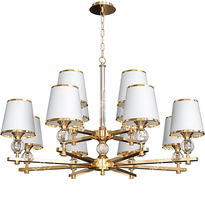 Elegant Aureola Pendant Chandelier 3D model image 3