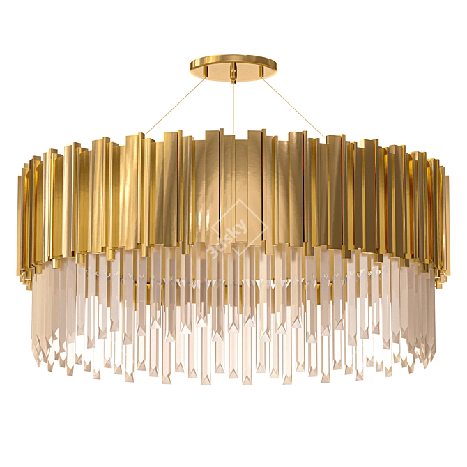 Luxury Empire Oval Chandelier 3D model image 1