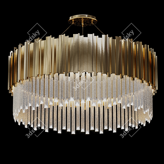 Luxury Empire Oval Chandelier 3D model image 2