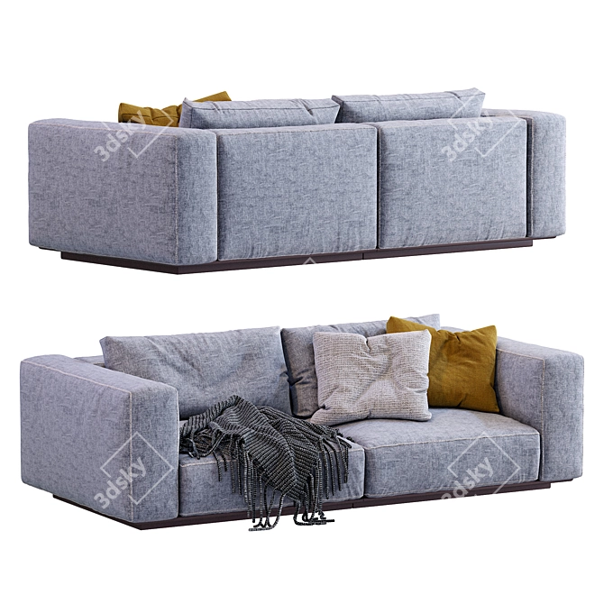 Flexform Grande Sofa: Elegant Comfort 3D model image 4