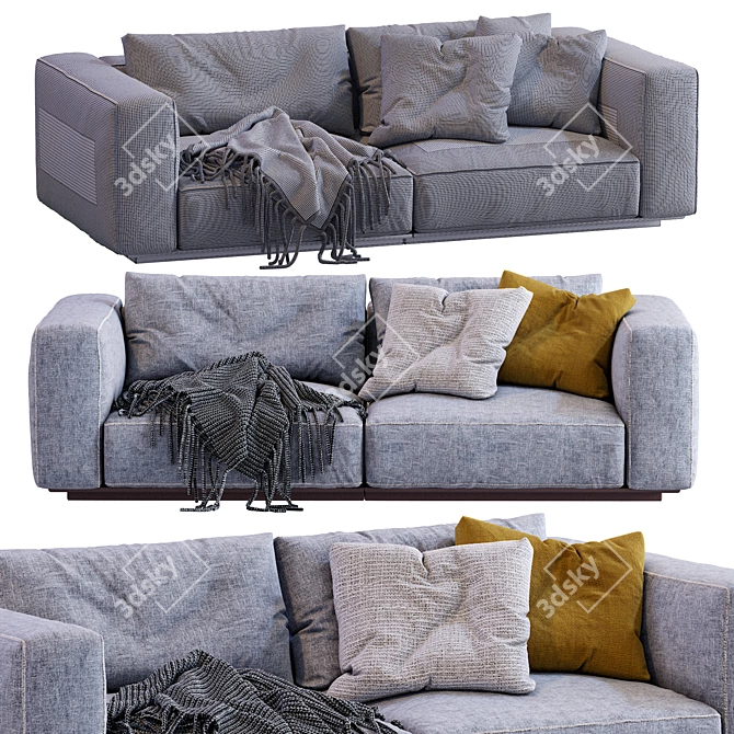 Flexform Grande Sofa: Elegant Comfort 3D model image 5