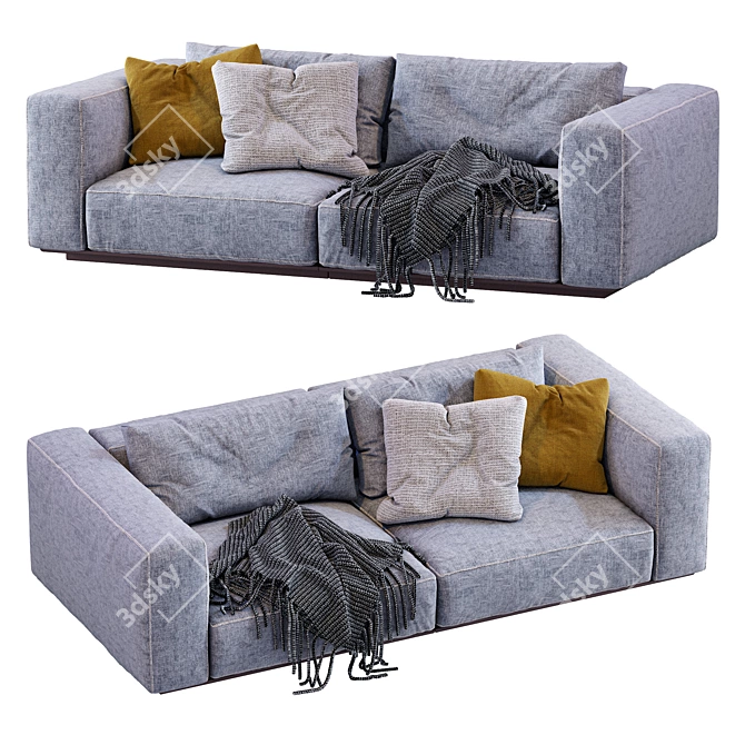 Flexform Grande Sofa: Elegant Comfort 3D model image 6