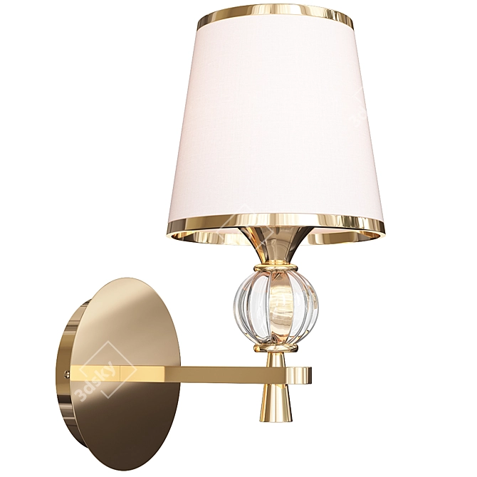 Elegant Aura Wall Sconce 3D model image 2