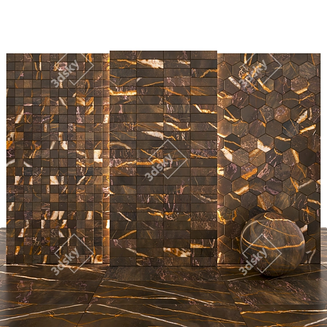 Nutmeg Marble: Elegant & Versatile Tiles 3D model image 3