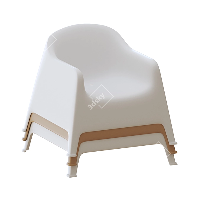 Modern SKARPÖ Outdoor Armchair 3D model image 2