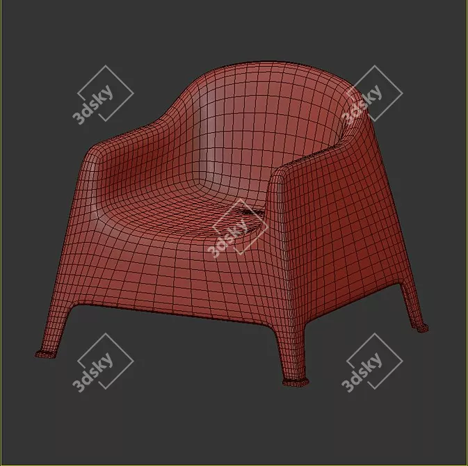 Modern SKARPÖ Outdoor Armchair 3D model image 4