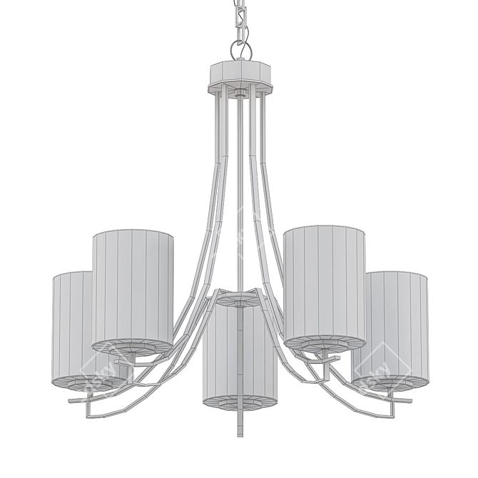 Parsons Studio 25: Sleek Sand Coal Chandelier 3D model image 2