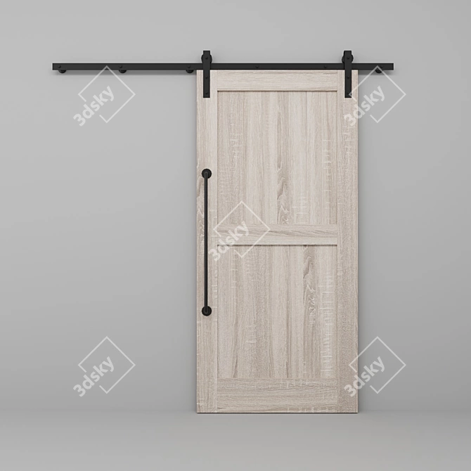 Modern Loft Sliding Doors 3D model image 1