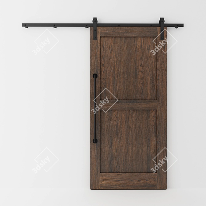 Modern Loft Sliding Doors 3D model image 3