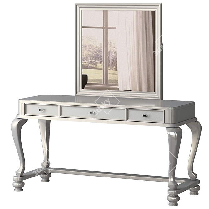 Coralayne Dressing Table with Mirror 3D model image 1