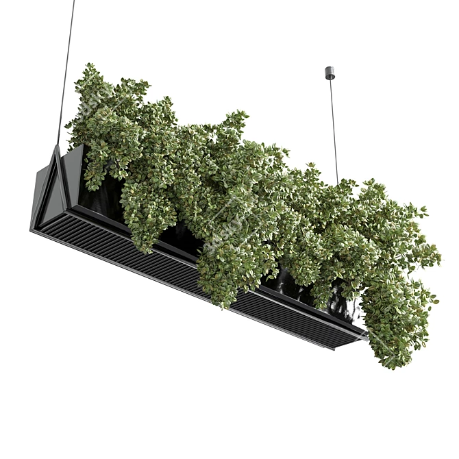 Metal Bax Vase: Collection of Indoor Hanging Plants 3D model image 2