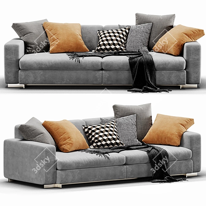 Contemporary Two-Seater Sofa by Molteni & C 3D model image 1