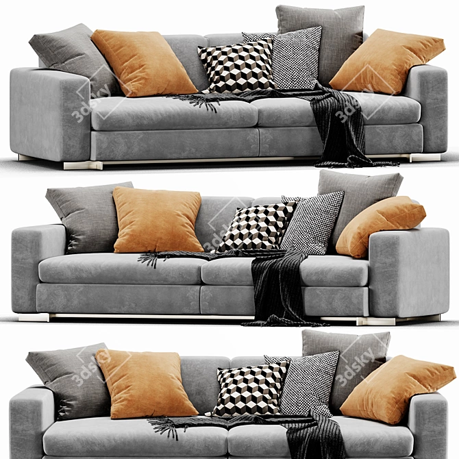 Contemporary Two-Seater Sofa by Molteni & C 3D model image 2