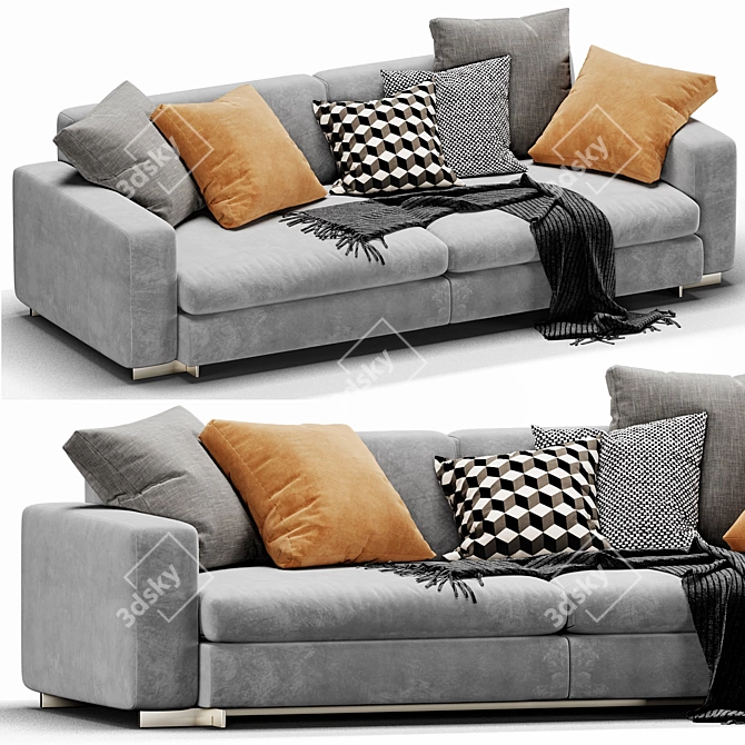 Contemporary Two-Seater Sofa by Molteni & C 3D model image 4