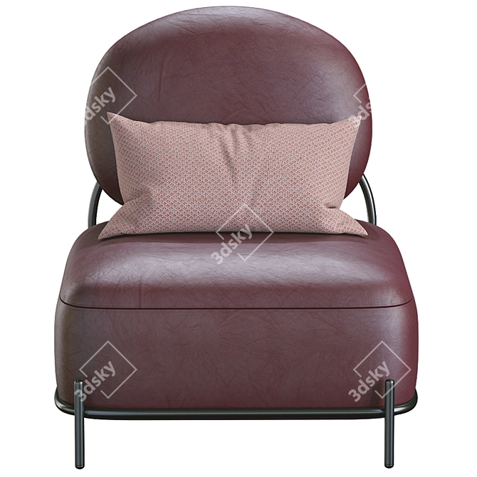 Luxury Leather Armchair: Pawai 3D model image 3