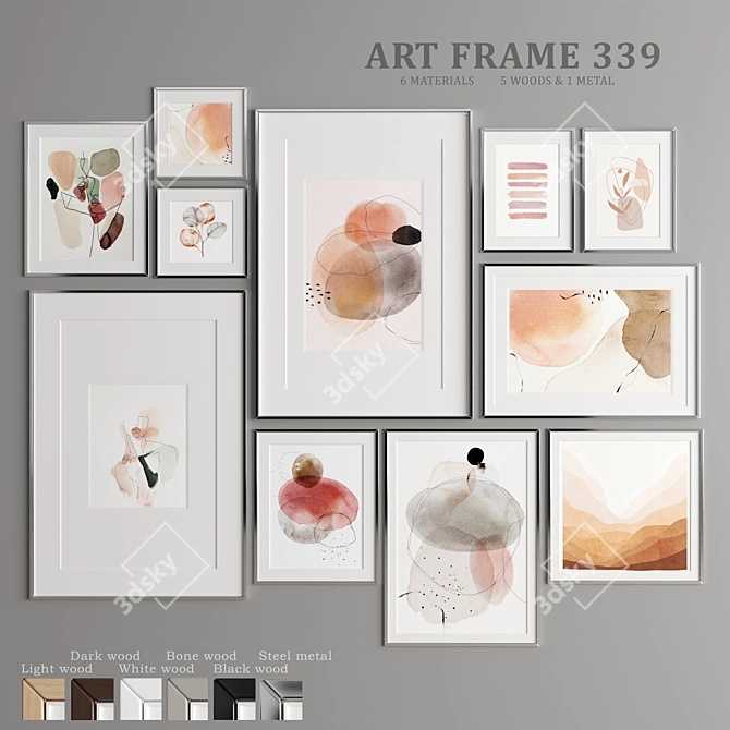 Elegant Art Frame Collection 3D model image 1