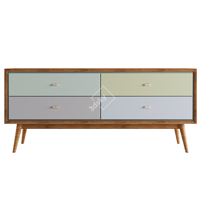 Modern Colorful Cabinet 3D model image 3