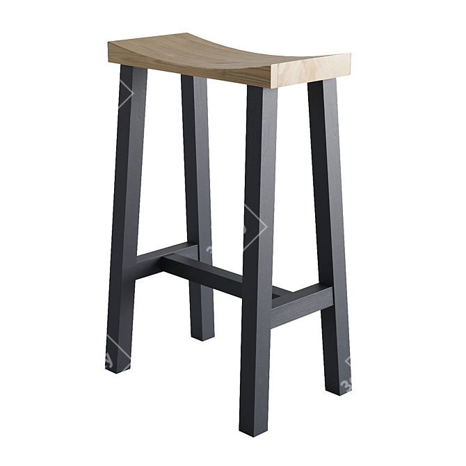 Elevate Your Space with Cox & Cox Curved Stool 3D model image 3