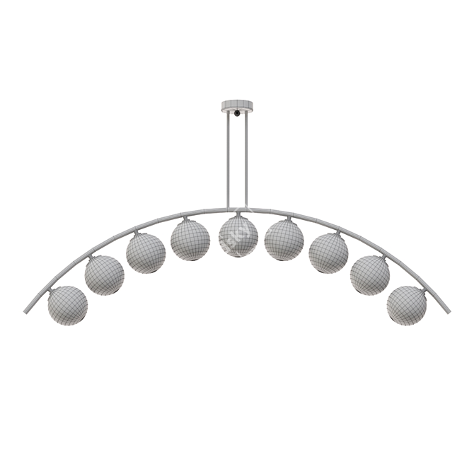 Modern Ceiling Lamp with Arc and Balls 3D model image 3