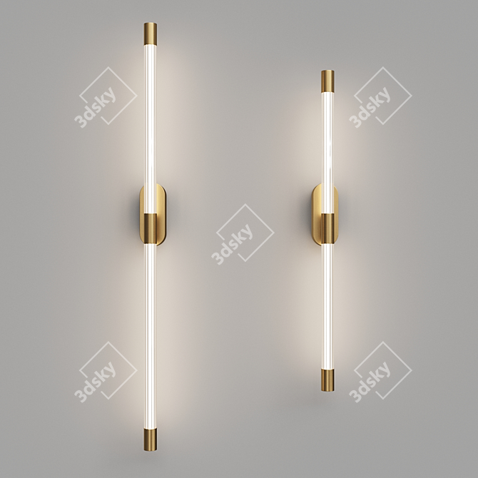 Elegant LED Cylinder Wall Lamp 3D model image 2