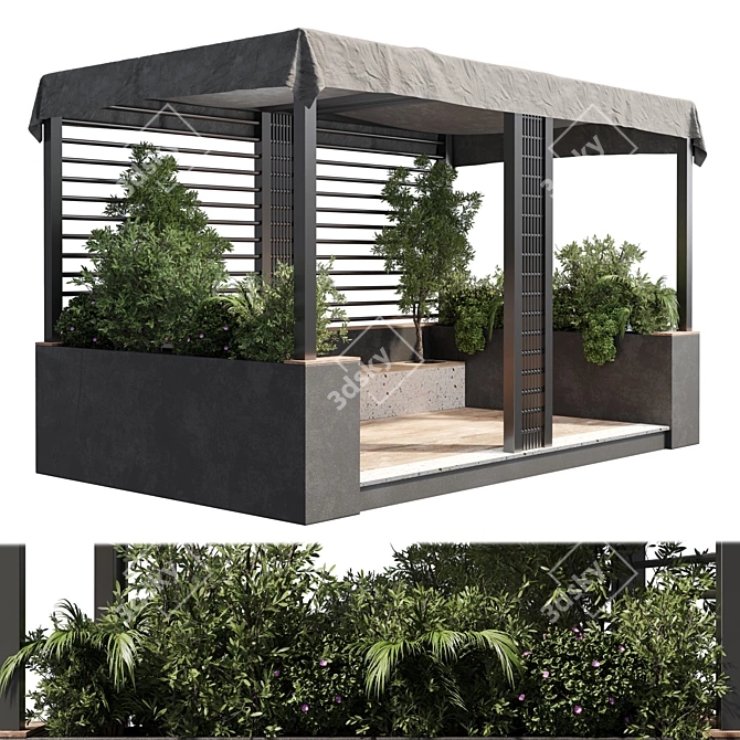 Landscape Furniture: Pergola & Roof Garden 3D model image 1