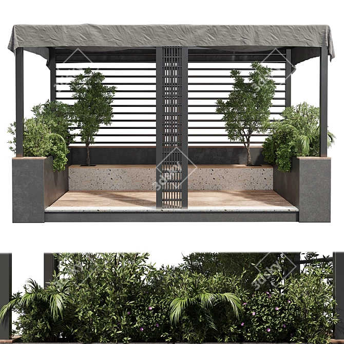 Landscape Furniture: Pergola & Roof Garden 3D model image 2