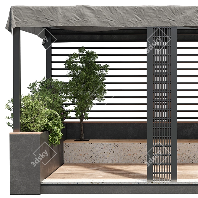 Landscape Furniture: Pergola & Roof Garden 3D model image 4